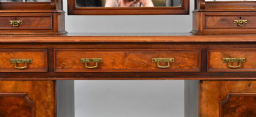 Antique Victorian Burr Walnut Dressing Table