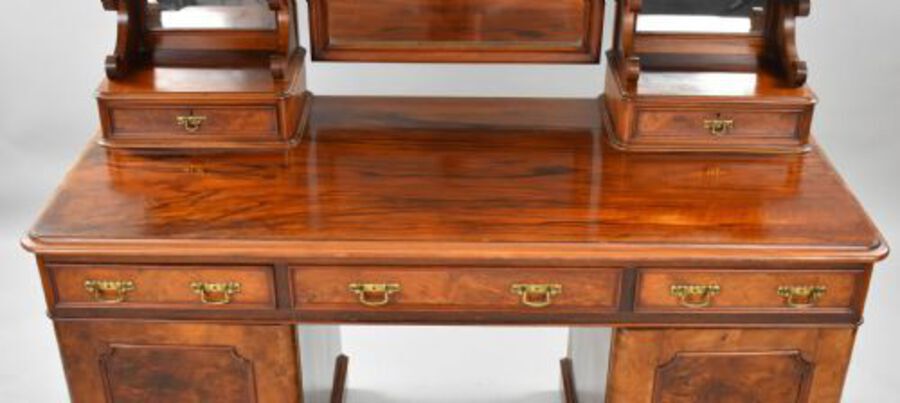 Antique Victorian Burr Walnut Dressing Table