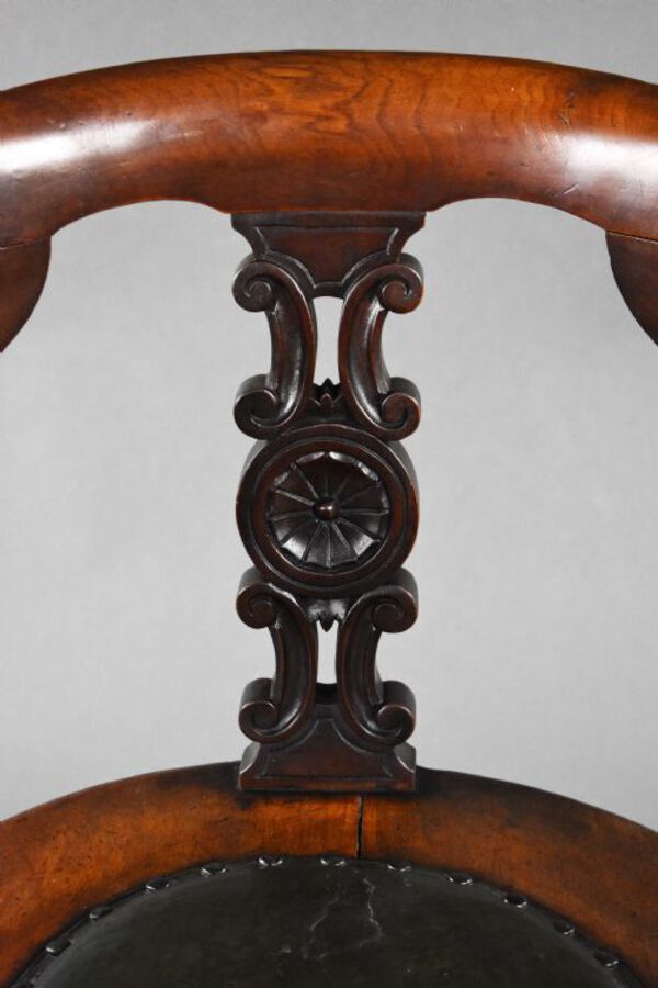 Antique Victorian Mahogany Swivel Desk Chair