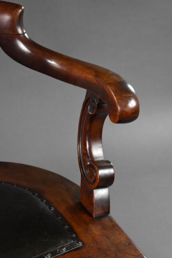 Antique Victorian Mahogany Swivel Desk Chair