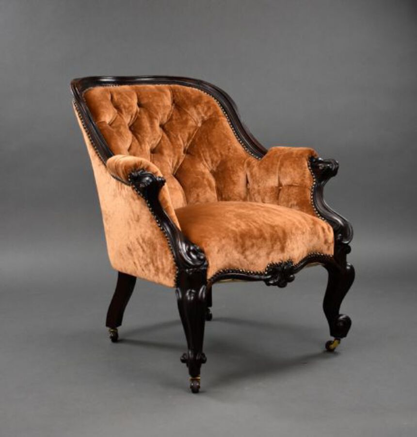 Antique Victorian Mahogany Armchair