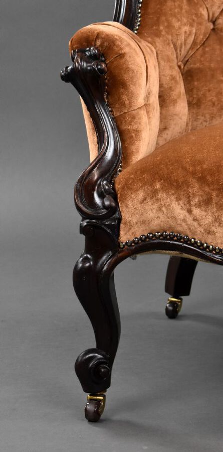 Antique Victorian Mahogany Armchair