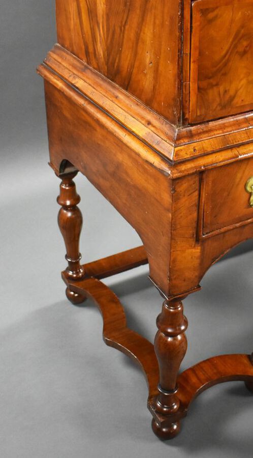 Antique William & Mary Walnut Chest on Stand
