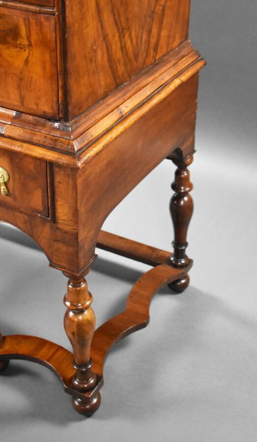 Antique William & Mary Walnut Chest on Stand
