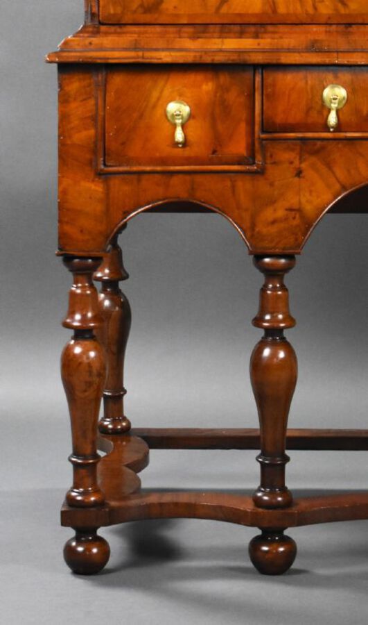 Antique William & Mary Walnut Chest on Stand
