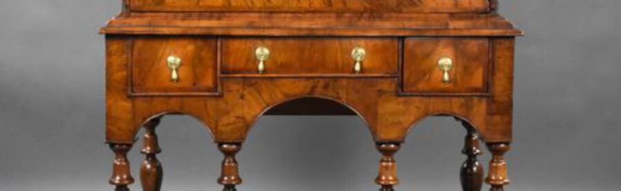Antique William & Mary Walnut Chest on Stand