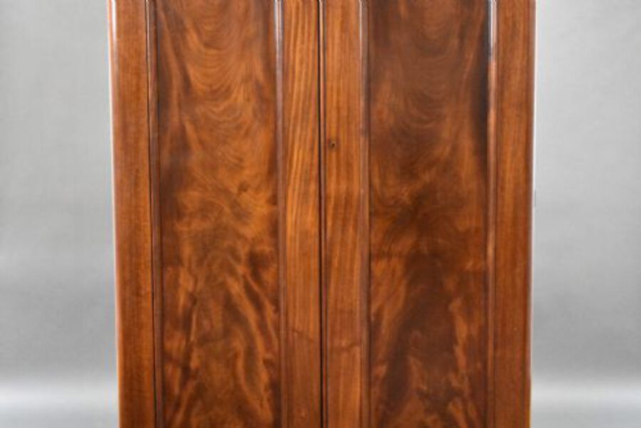 Antique Victorian Mahogany Two Door Wardrobe
