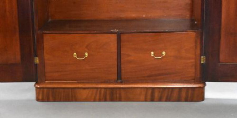 Antique Victorian Mahogany Two Door Wardrobe