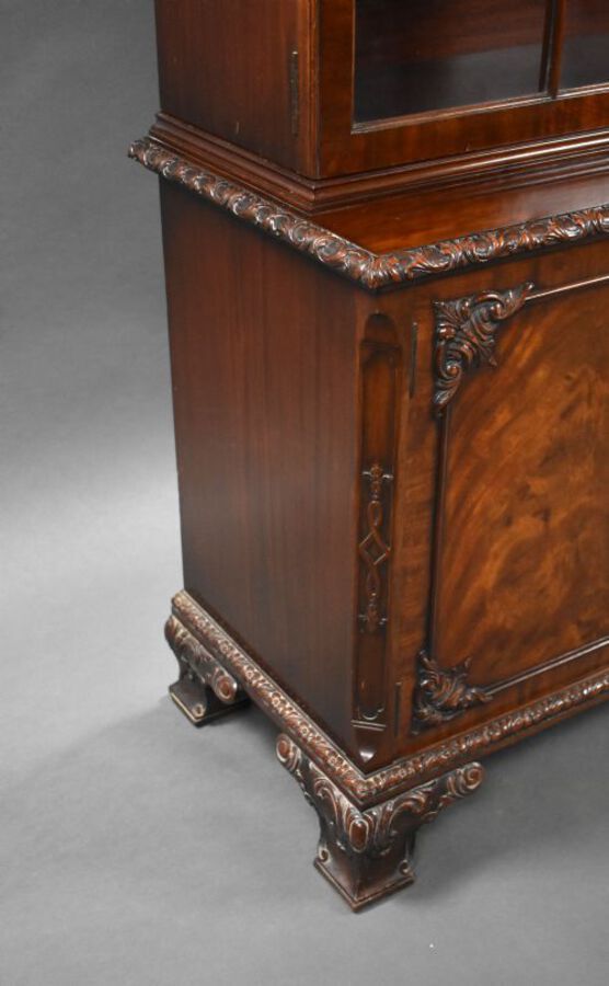 Antique Edwardian Mahogany Bookcase by Waring & Gillows