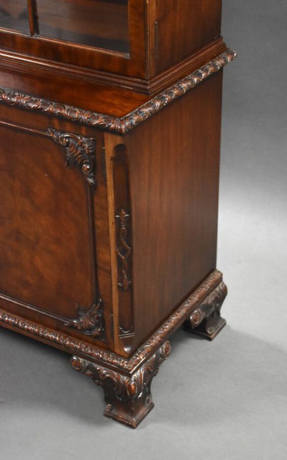 Antique Edwardian Mahogany Bookcase by Waring & Gillows