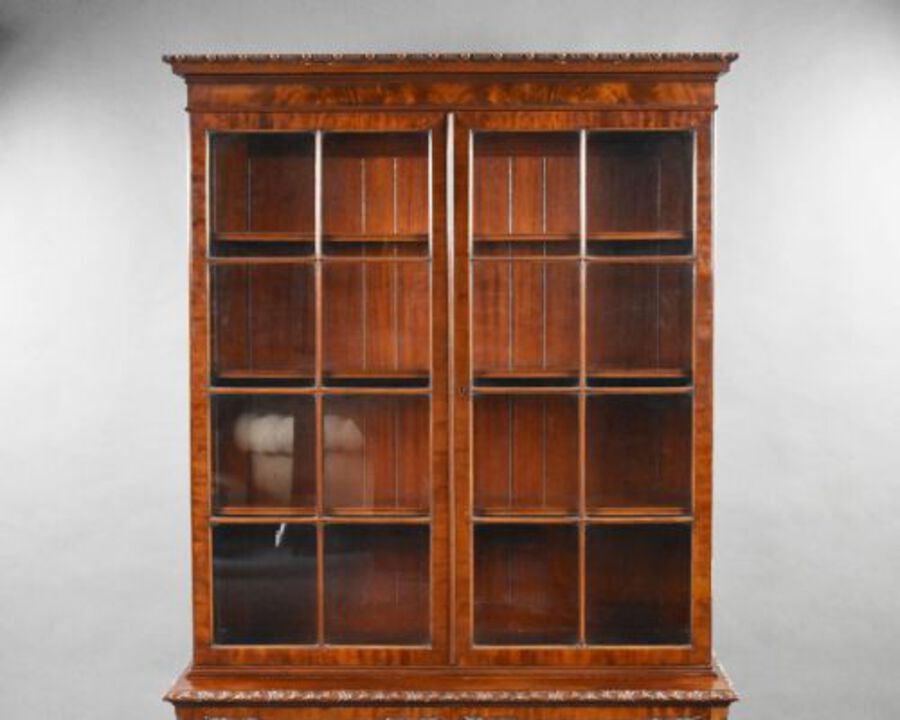 Antique Edwardian Mahogany Bookcase by Waring & Gillows