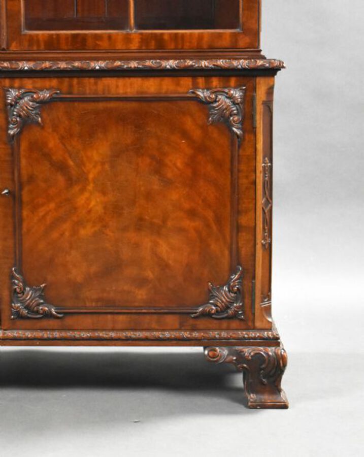 Antique Edwardian Mahogany Bookcase by Waring & Gillows