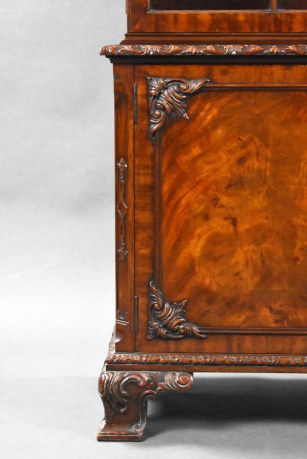 Antique Edwardian Mahogany Bookcase by Waring & Gillows