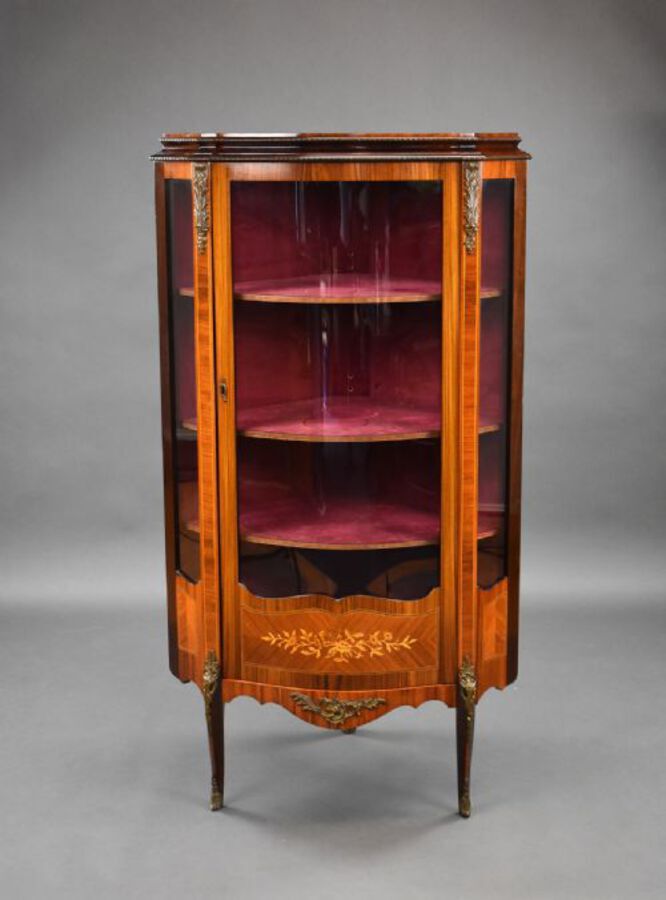 French Style Bow fronted Corner Cabinet