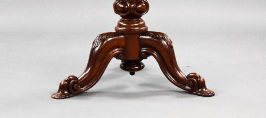 Antique 19th Century Mahogany Circular Leather Top Table