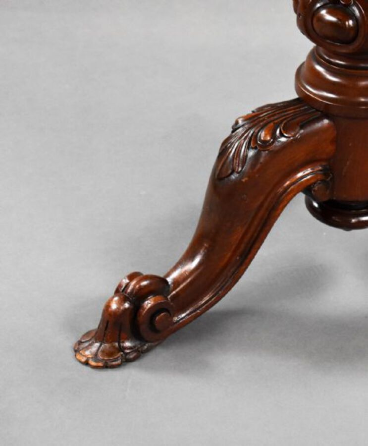 Antique 19th Century Mahogany Circular Leather Top Table