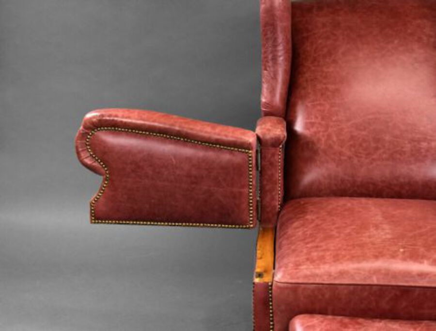 Antique Victorian Leather Reclining Chair by J Foot & Sons Ltd