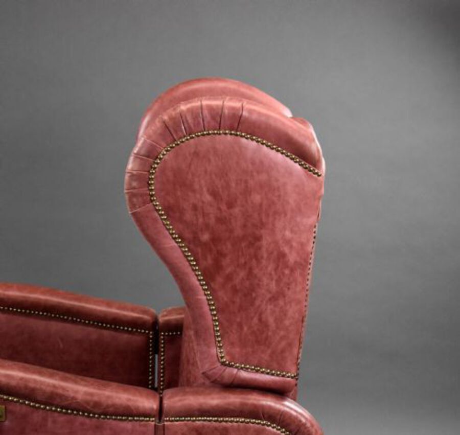 Antique Victorian Leather Reclining Chair by J Foot & Sons Ltd