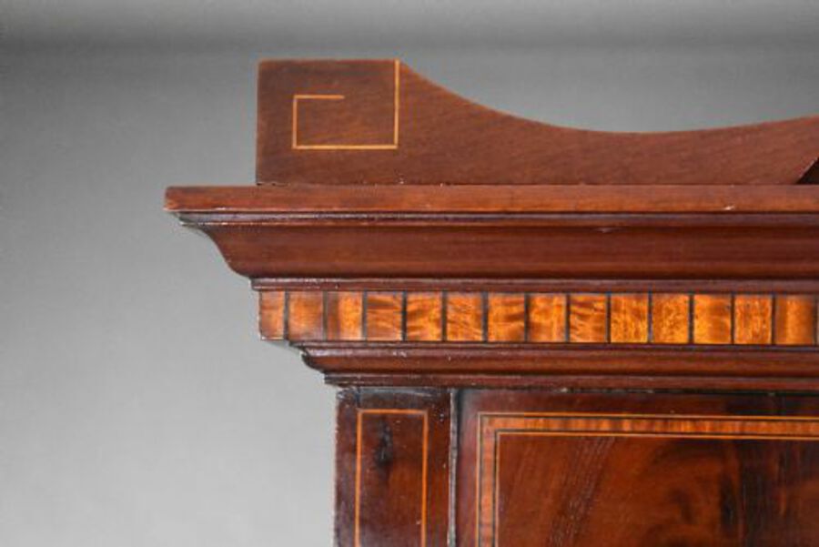 Antique Edwardian Mahogany Inlaid Bookcase
