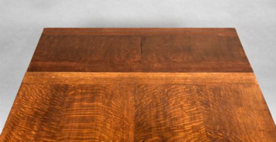 Antique Antique Carved Oak Draw Leaf Table