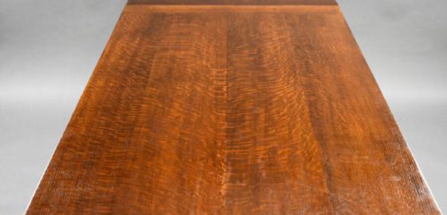 Antique Antique Carved Oak Draw Leaf Table