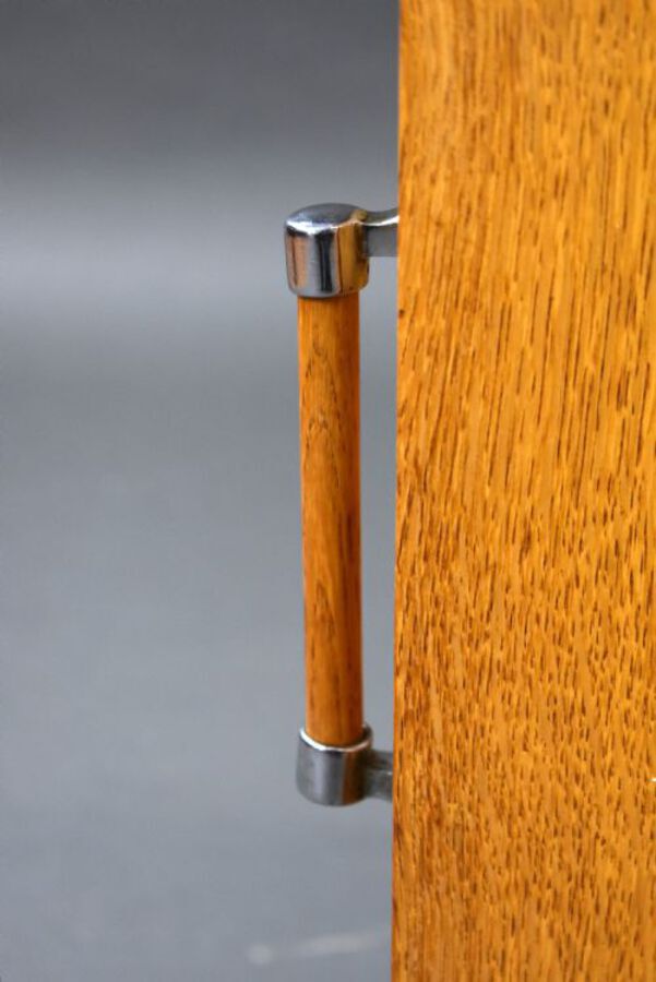 Antique Pair of Oak Art Deco Bedside Cabinets
