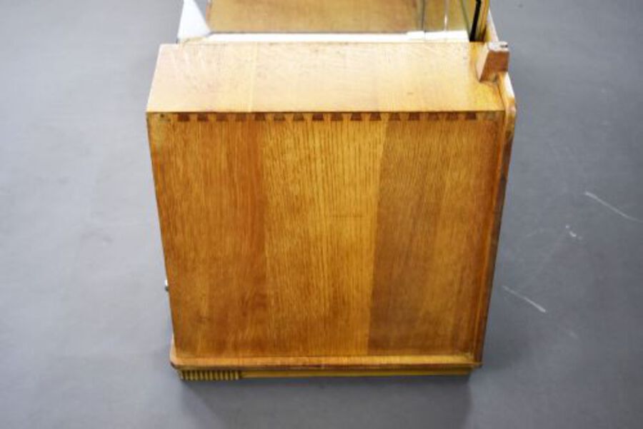 Antique Art Deco Oak Dressing Table