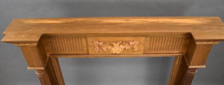 Antique 1930s Carved Oak Fire Surround
