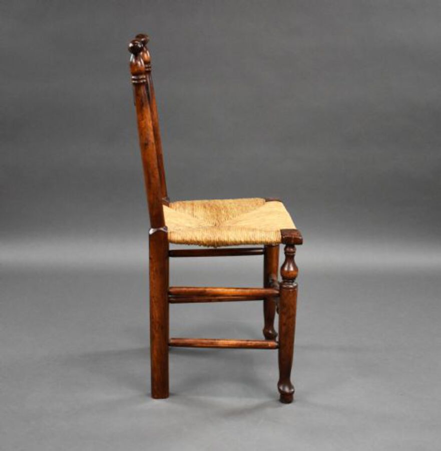 Antique Set of 8 18th Century Style Ladder Back Dining Chairs