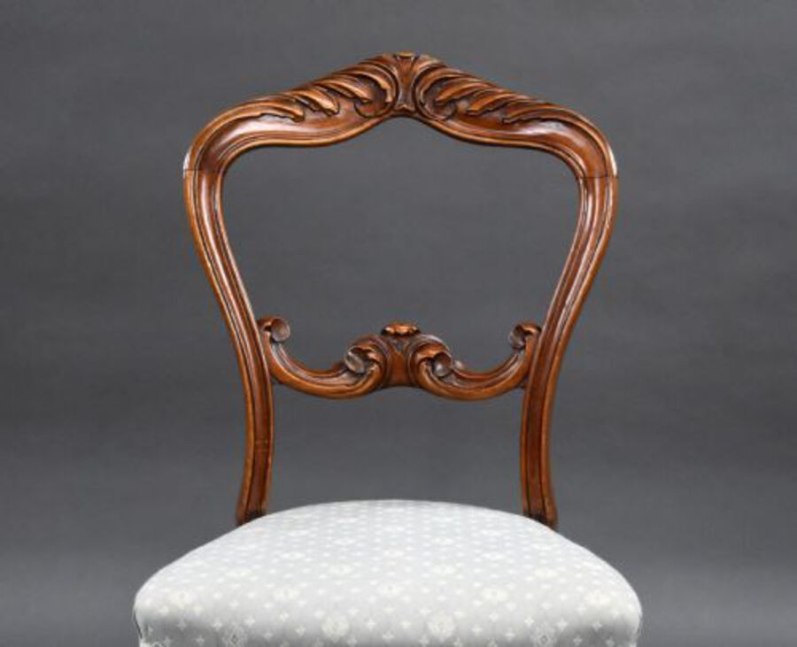 Antique Set of 6 Victorian Walnut Dining Chairs