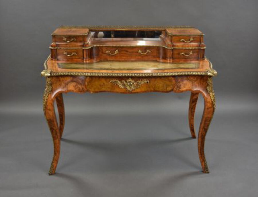 Antique Victorian Burr Walnut Writing Table