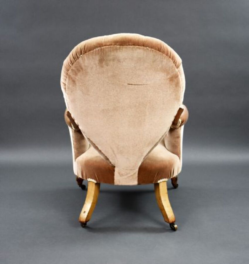 Antique Victorian Walnut Carved Armchair