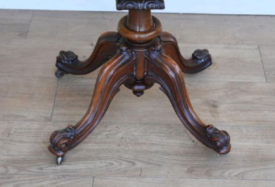 Antique 19th Century Victorian Burr Walnut Work Table