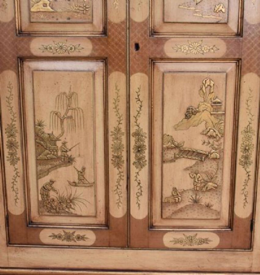 Antique 18th Century Chinoiserie Corner Cupboard