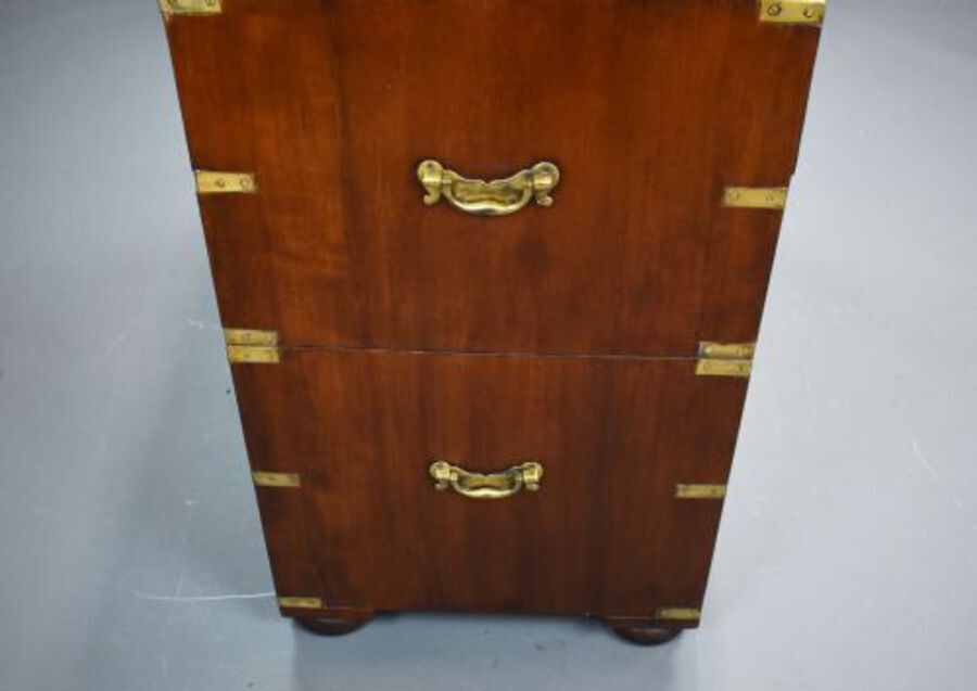 Antique 19th Century Mahogany Campaign Chest