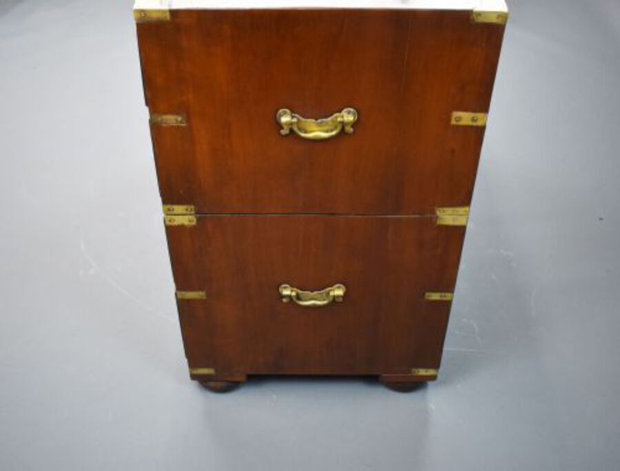 Antique 19th Century Mahogany Campaign Chest