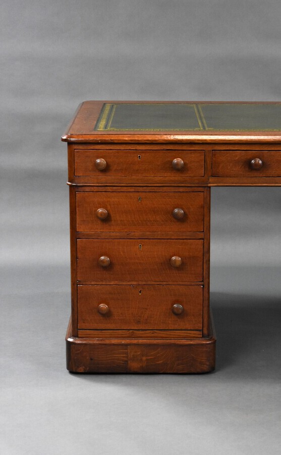 Antique Victorian Oak Partners Desk