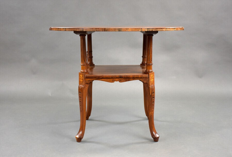 Antique Edwardian Rosewood Inlaid Centre Table