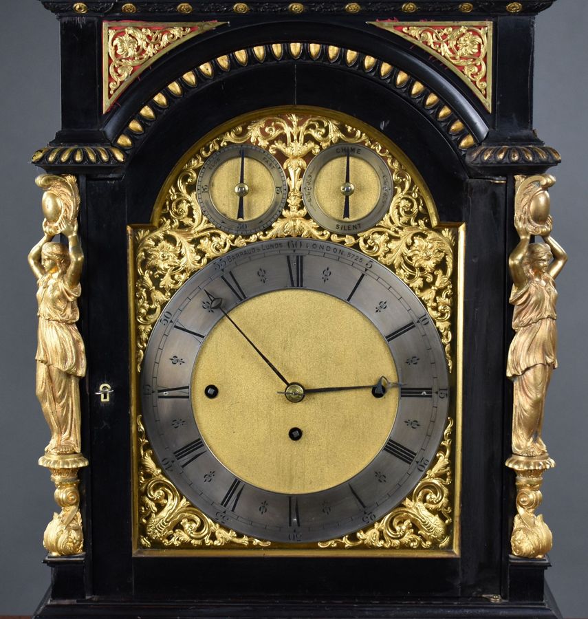 Antique Victorian Ebonised Bracket Clock by Barraud & Lunds