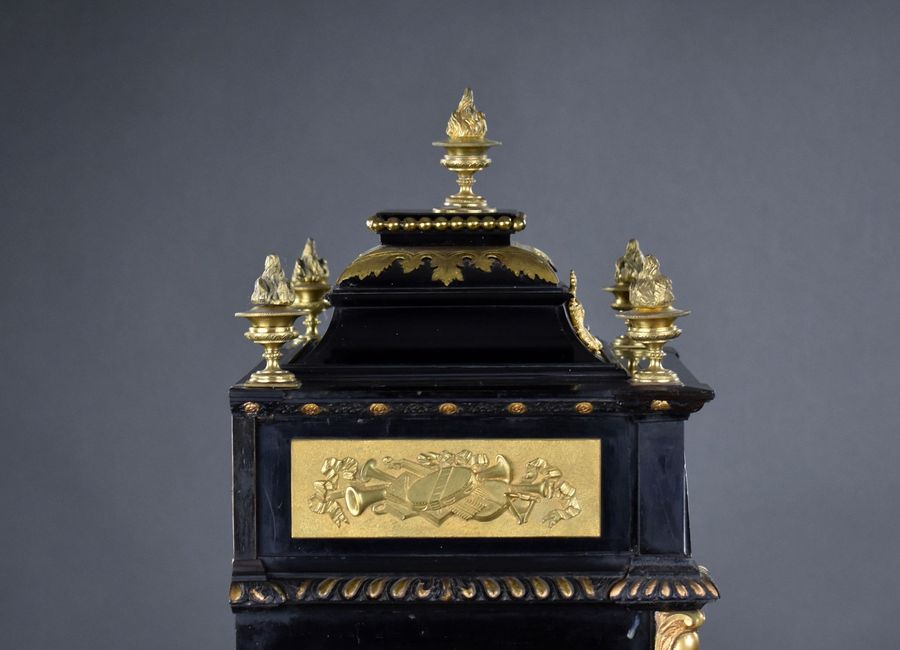 Antique Victorian Ebonised Bracket Clock by Barraud & Lunds