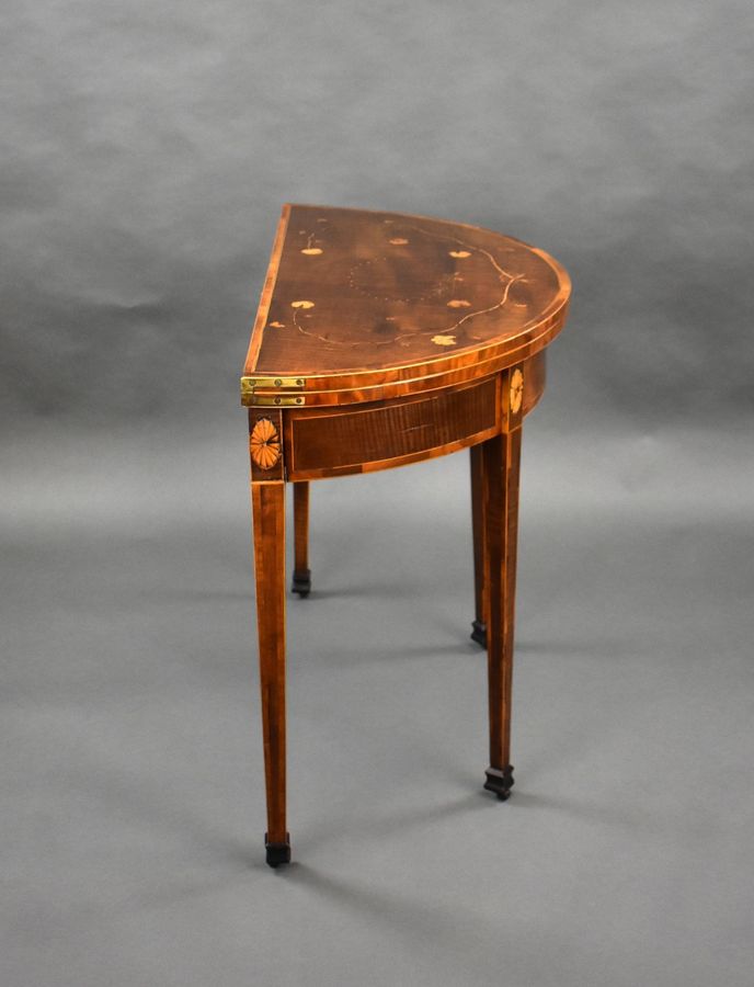 Antique 18th Mahogany Inlaid Card Table