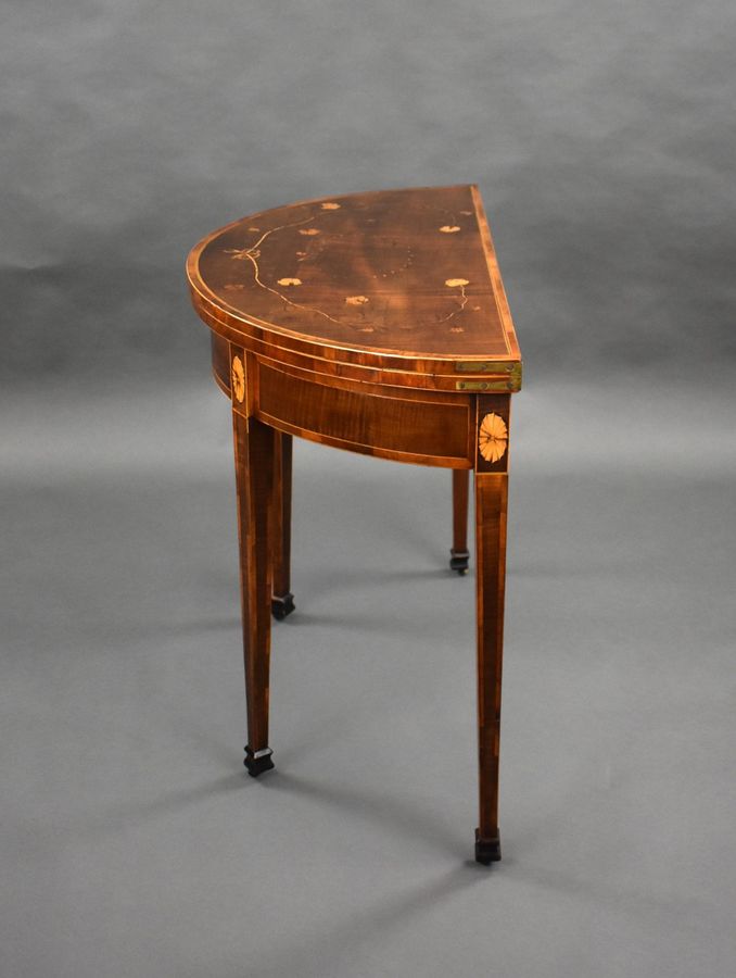 Antique 18th Mahogany Inlaid Card Table