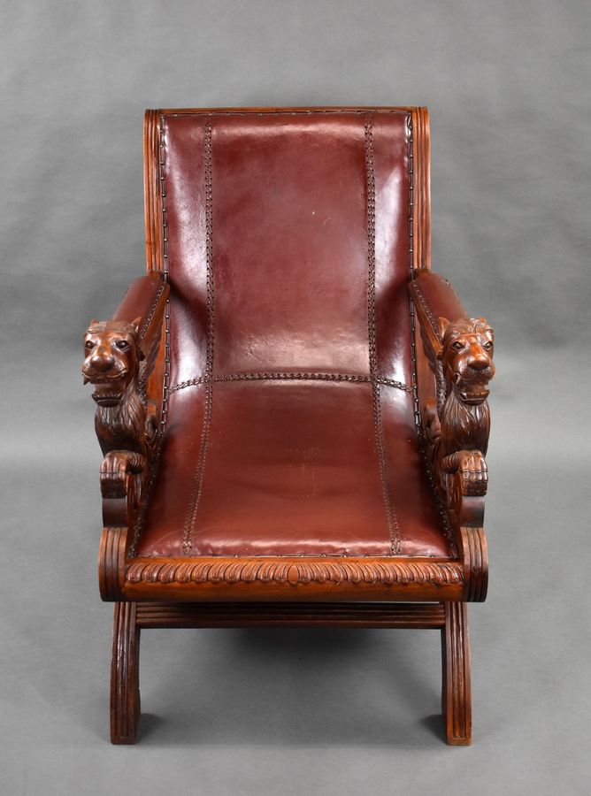 Antique 19th Century Continental Walnut Armchair