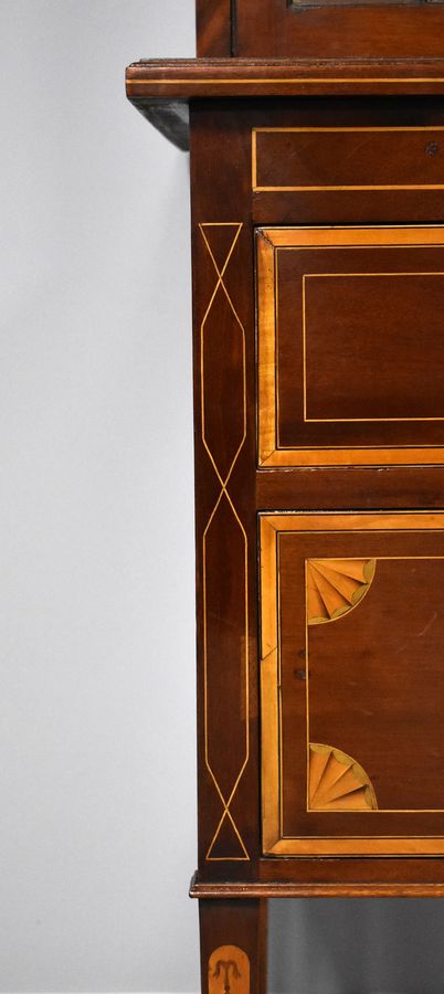 Antique Edwardian Inlaid Mahogany Display Cabinet