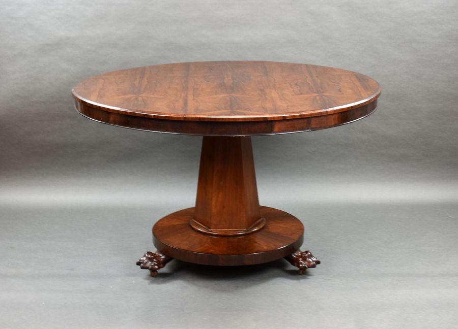 Antique William IV Rosewood Circular Breakfast Table