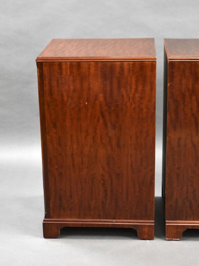 Antique Near Pair Large mahogany bedside chests
