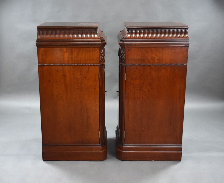 Antique Pair of 19th Century Solid Mahogany Pedestals
