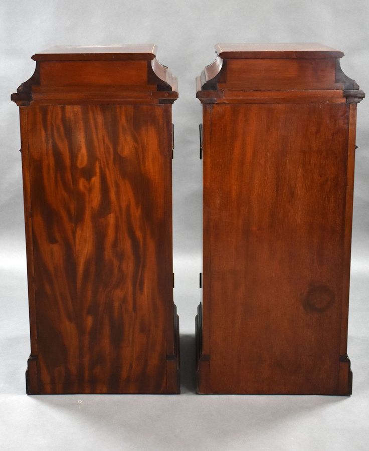 Antique Pair of 19th Century Solid Mahogany Pedestals