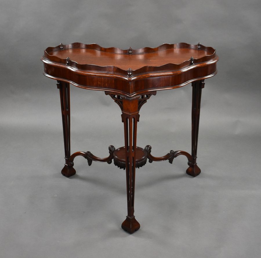 Antique Antique Mahogany Chippendale Style Silver Table