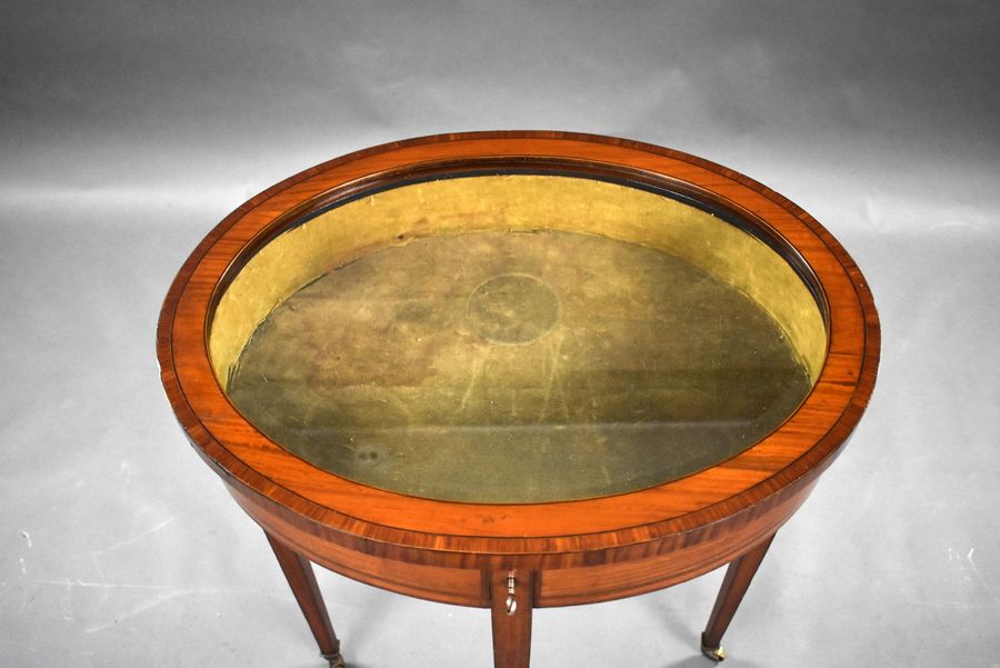 Antique Edwardian Satinwood Bijouterie Table